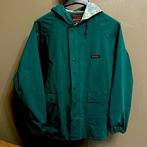 Vintage Size M Stearns Dry-Wear waterproof Rain Coat Green Windbreaker/Unisex